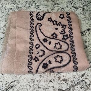 Steve Madden Pink and Black Shawl Scarf